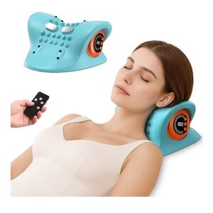Neck Massager Portable Neck Traction Device, Cervical with Heating & Vibration
